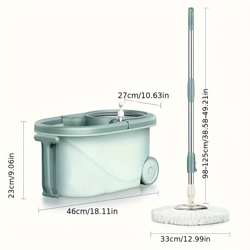 MOPS ™ and Bucket Set, 360°Bathroom Mop Bucket, School Bathroom,