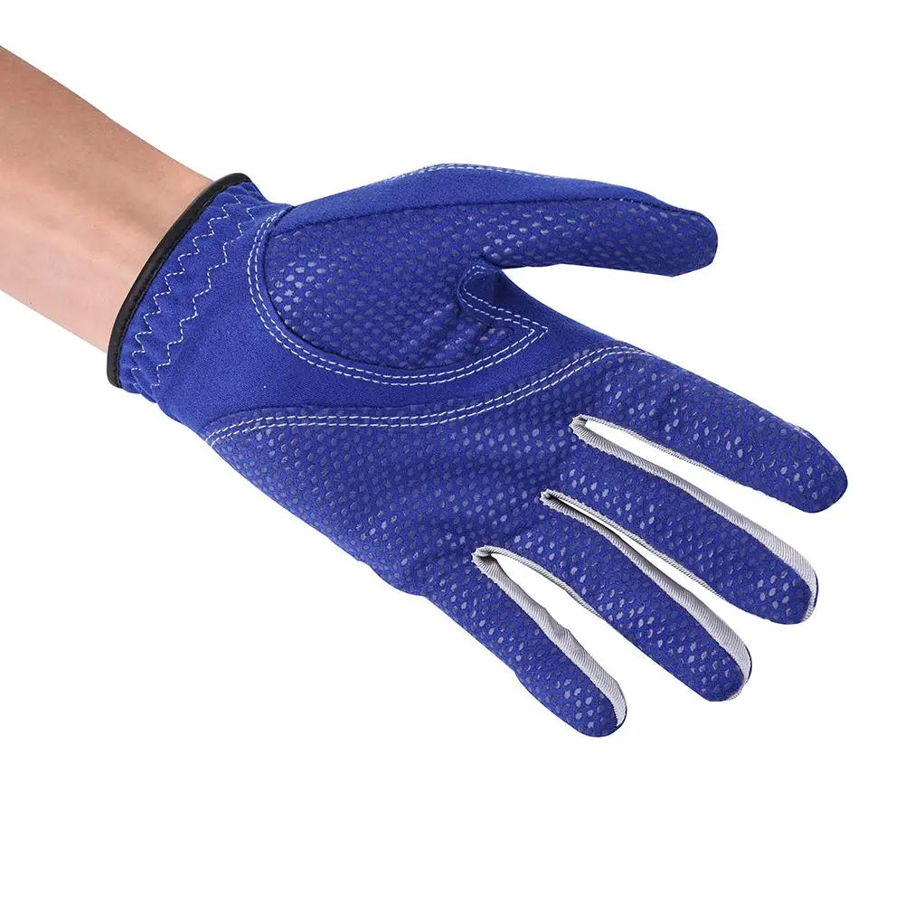 Golf GRIP™ Gloves Men's Glove Fiber Soft White Blue Left Hand Anti-Skidding Non-Slip Particles Breathable Golf Glove