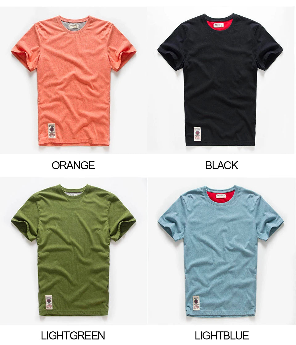 TEEDUP™️ Men's t-shirt New Summer cotton white solid t shirt men causal o-neck basic t-shirt male high quality classical tops