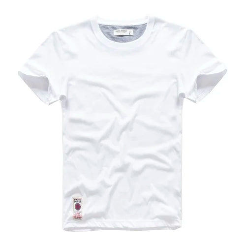 TEEDUP™️ Men's t-shirt New Summer cotton white solid t shirt men causal o-neck basic t-shirt male high quality classical tops