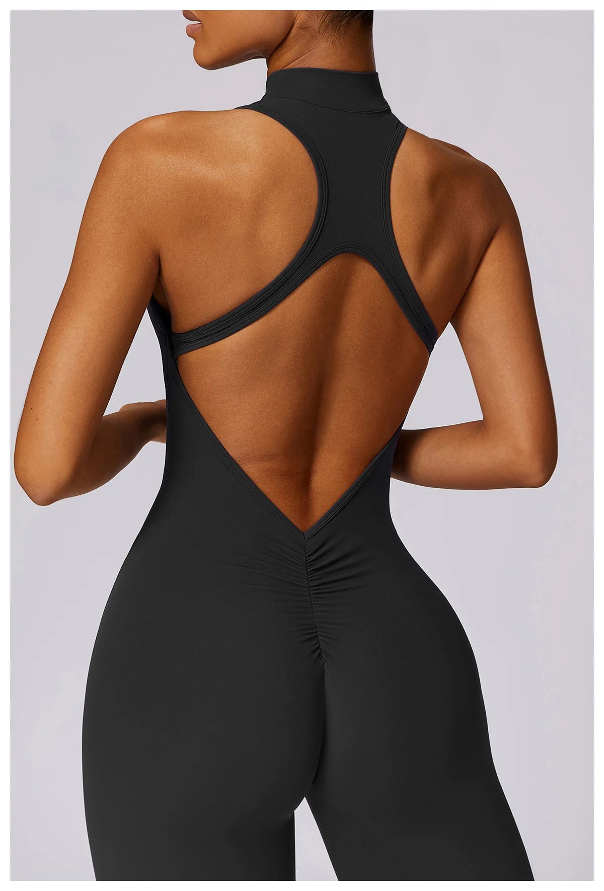 VIVA™ V Back One-piece Suit Women Sports, GYM, FITNESS Jumpsuit Zippers Yoga Rompers Backless Sportswear Women Sleeveless Workout Bodysuits Female,
