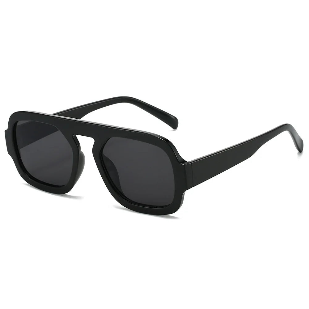 ARVINE™️Retro Pilot Square Sunglasses Lady Fashion Simple Ins Black Tea Sunglasses for Women Men Trending Outdoor Casual Shades UV400