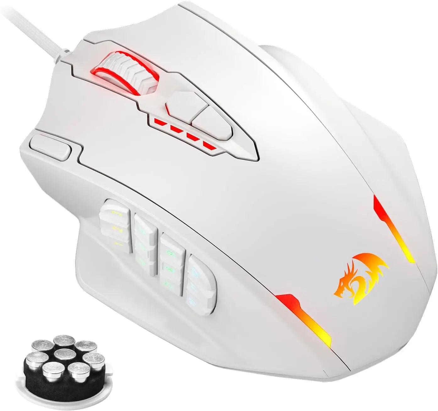 REDRAGON M908 | RGB Backlit USB Wired Gaming Mouse – 18 Programmable Buttons, 12400 DPI