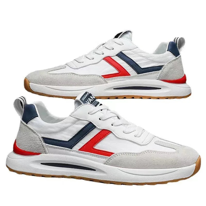 ZESTSTEP™ Men's Sneakers New Trend Fabric Breathable Casual Shoes Student Fashion Lace Up Thick Sole Lightweight Casual Running Shoes