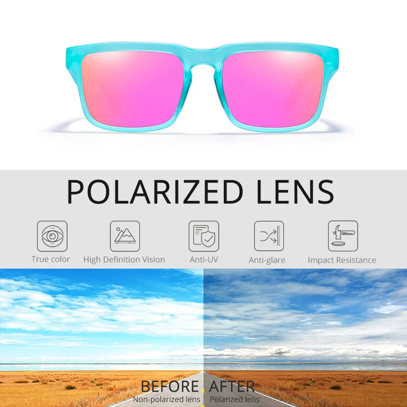 2025 KDEAM™️ Polarized Sunglasses for Men Women Fashion Unisex Brand Trendy Outdoor Eyewear for Couple Mirror red lens