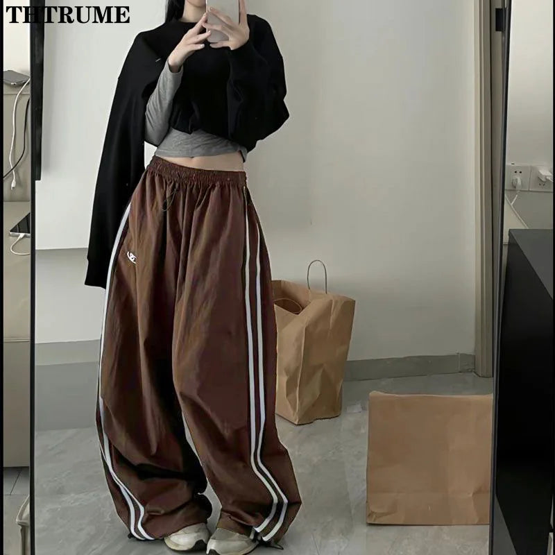 LUSTRA™ |Y2K Vintage Women Loose Drawstrings Pants, Oversized Hip Hop, Chic Fashion