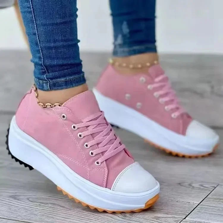 SIREN SHOES™ |2024 Women's Casual Shoes Used Year-Round, Canvas Solid Color, Low Top Perfect for Any Occasion