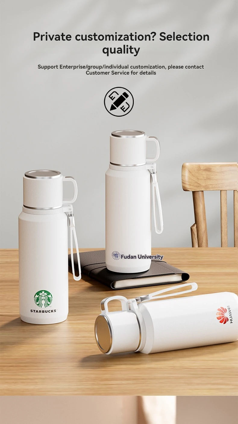 CUPGO™ |1.5L Thermos Water Bottle, Stainless Steel, Vacuum Flask, Perfect for Hot Coffee/Tea/Water, Heat Preservation Bottle, drinkware, Keeps Cold and Warm