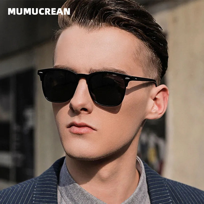 MIRO™ New Polarized Sunglasses, Classic Retro Men Sunglasses, Outdoor Sunglasses, UV400 Plastic Square Trending Shades Eyewear