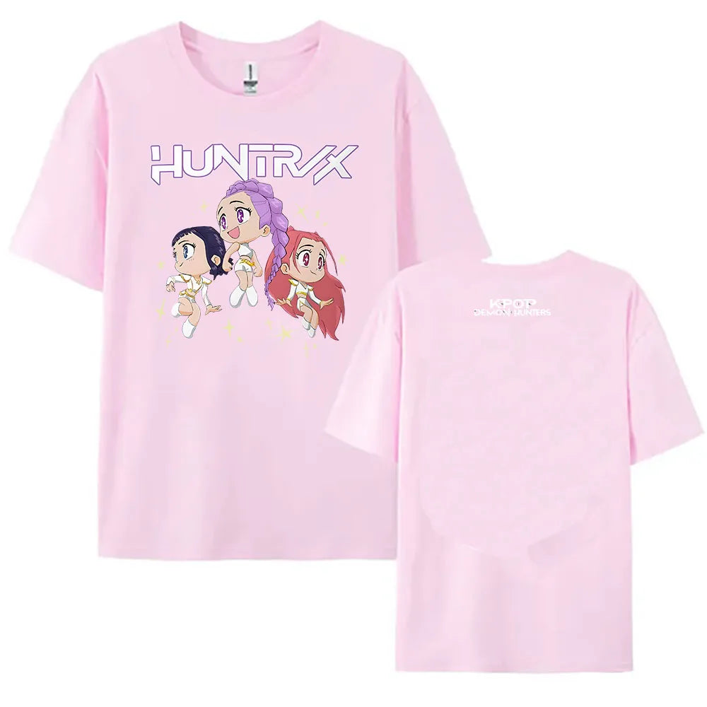 MINISO™ |2025 K-Pop Demon Hunters T-shirt, Short Sleeve T-shirt, Casual Loose T-Shirt for Men/Women, Graphic Clothes