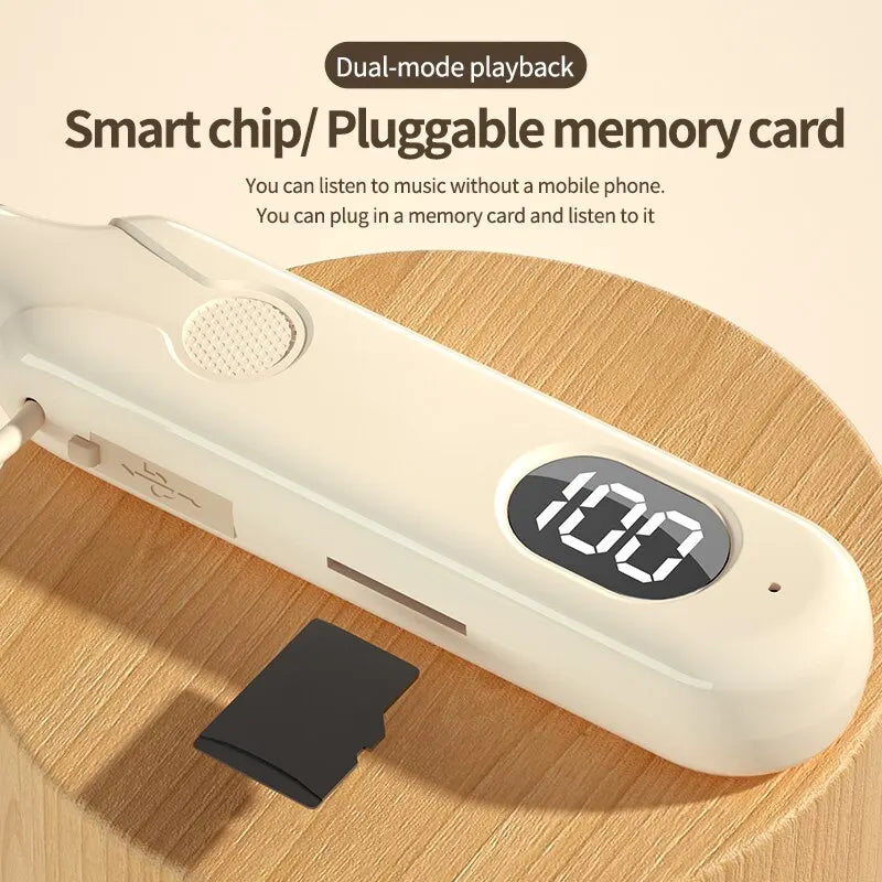 SWEET HEADPHONE SOUNDS™Neckband BT-12 Wireless Bluetooth Earphones Headphones Outdoor Sports Headset with Display Touch Control Earbuds for Music