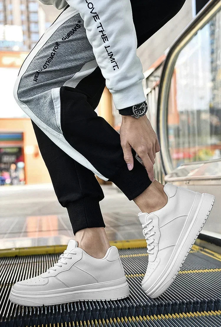 SHOIGHT™ | NEW Height Increasing Shoes for Men, 10cm, Invisible White Elevator Sneakers Perfect if You're Trying to Increase in Height