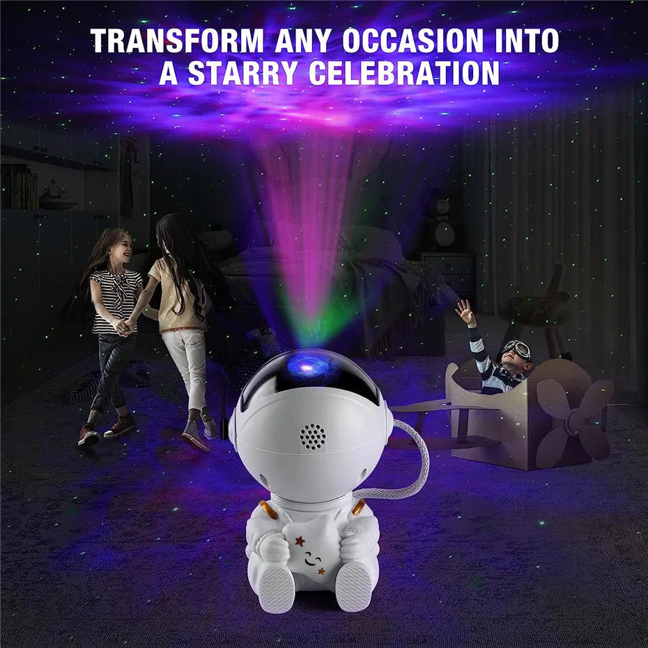 Shine™ Star Projector Galaxy Night Light Astronaut Space Projector Starry Nebula Ceiling LED Lamp for Bedroom Home Decorative kids gift