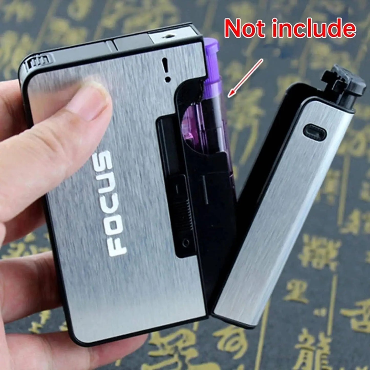 ZIPPO ™ portable automatic cigarette case metal cigarette boxes 10pcs cigarette holder case not lighter gadget for men