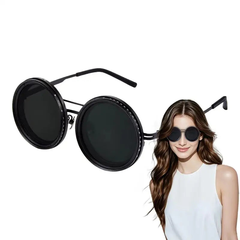 TWISTANDFIT™️Polarize Glasses ND Filter men/ women Trendy Eyewear 1-9 Gears Adjustable Sunglasses Designer Glasses Handcrafted Retro Glasses