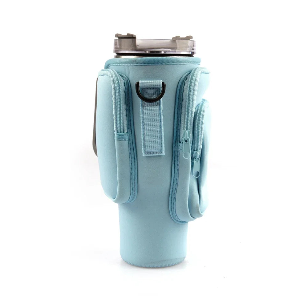 GUZZEL™ 30oz 40oz Insulated Water Bottle Cover for Stanley Cup with Pouch Adjustable Shoulder Strap Anti-fall Non-slip Washable Sleeve
