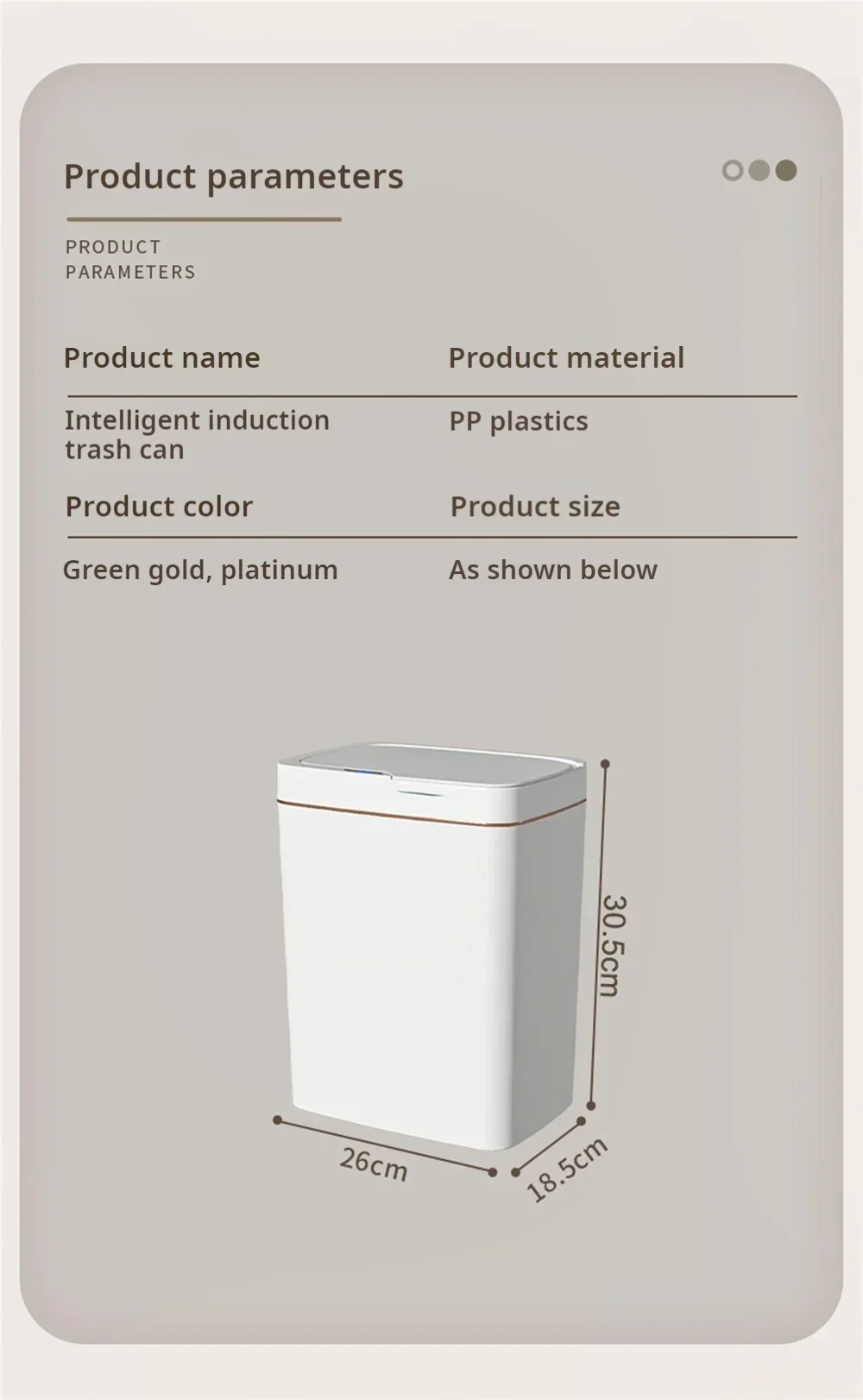 LZJV™ |15L NEW Smart Trash Can Automatically Open, Touch-Free Smart Sensor, Sensing Garbage Can and Waterproof, For Bathroom/Kitchen/Bedroom