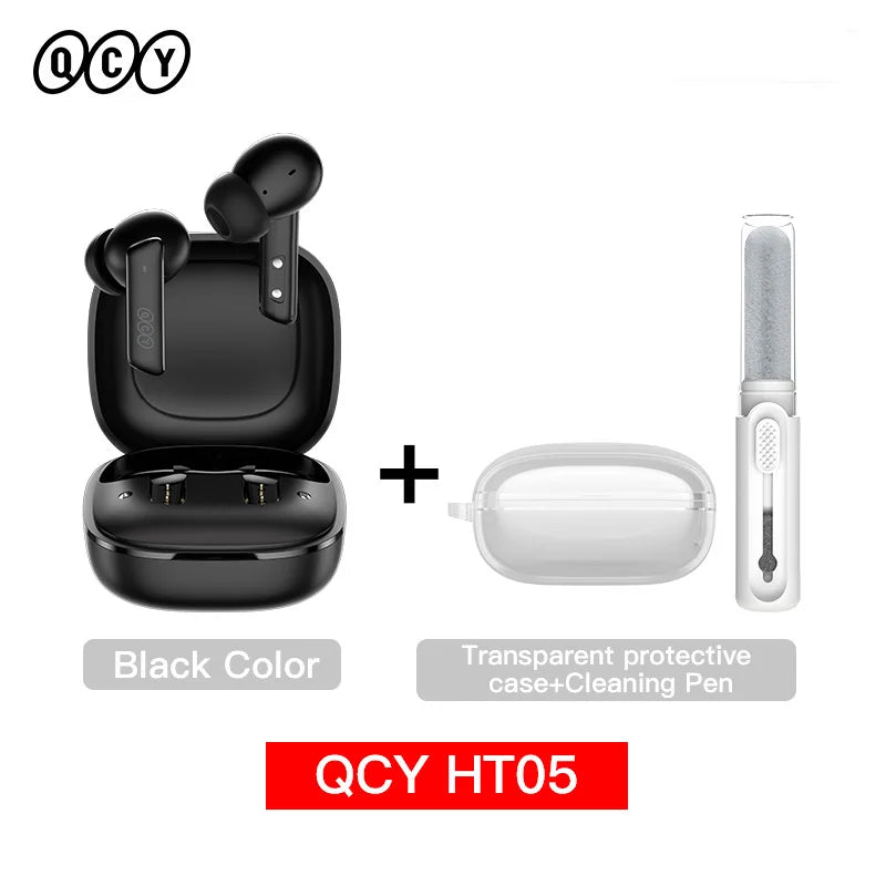 QCY™ HT05 ANC Wireless Earbuds 40dB Noise Cancelling Bluetooth 5.2 6-Mic ENC HD Call Transparency Mode TWS