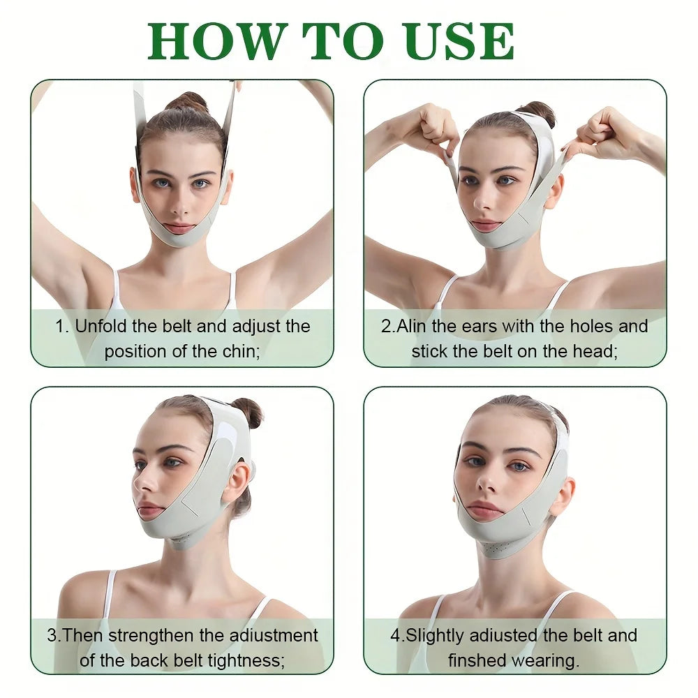 NEST ™️ Reusable Face Slimming Bandage V Line Face Shaper Women Chin Cheek Lift Up Belt Facial Massage Strap Face Skin Care Beauty Tools