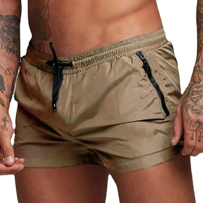 TRUNKLE ™Men's Swim Trunks with Zipper Pockets Mesh Liner Summer Beach Board Shorts Quick Dry Swimming Bathing Suit Swimsuit Swimwear