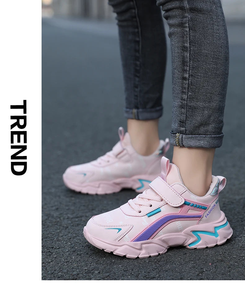 RIGHT STEPS™️ Kids Casual Boys/GIRLS Shoes Soft Sole Kids Shoes Non-Slip Sneakers Shoes Outdoor Student's Children Pink Girls Sport Walking Footwear