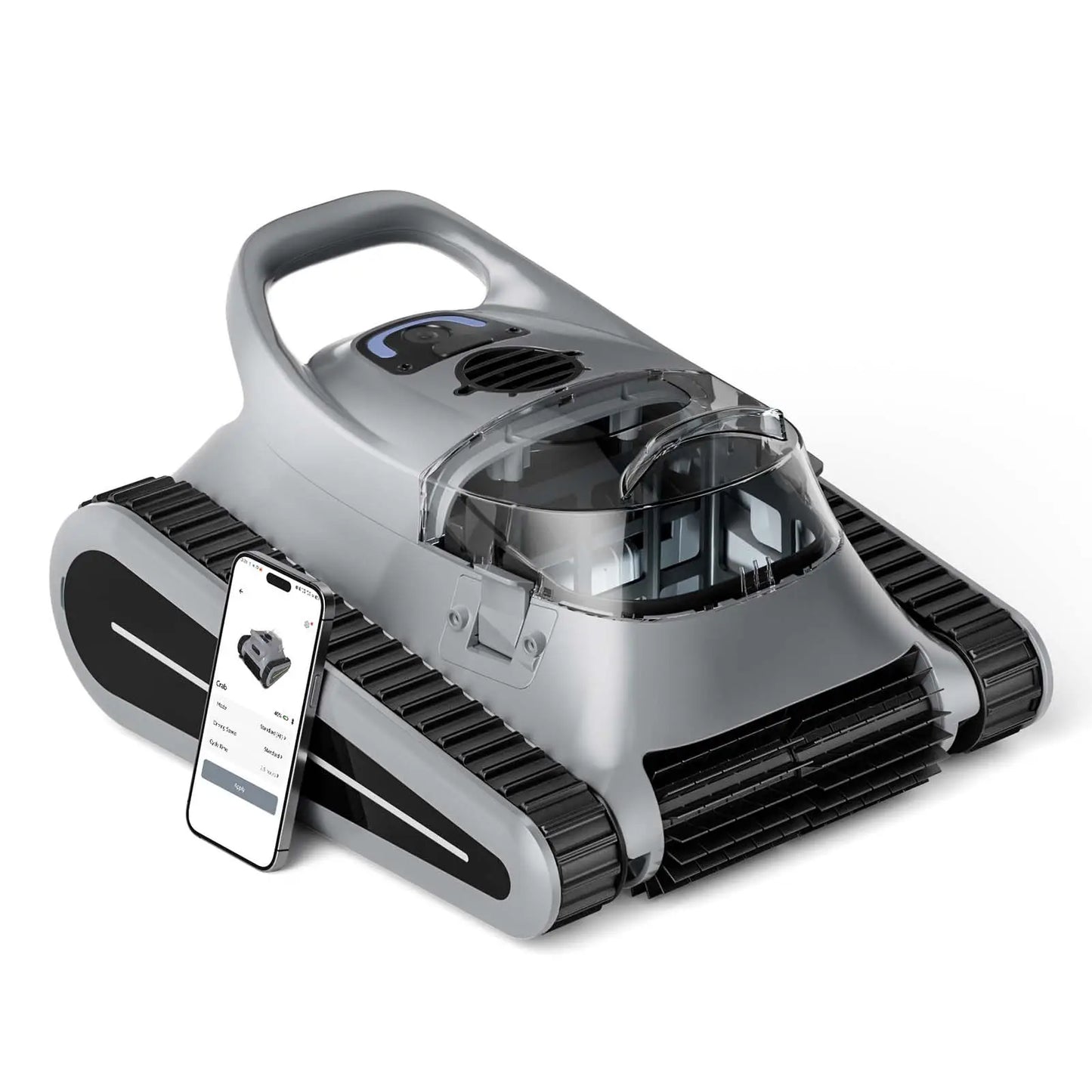 2025 New Robotic Pool Cleaner Seauto Crab Pro Cordless Robotic Cleaner, for Inground Pools up to 2000 Sq. ft, all and Waterline Cleaning Vacuum