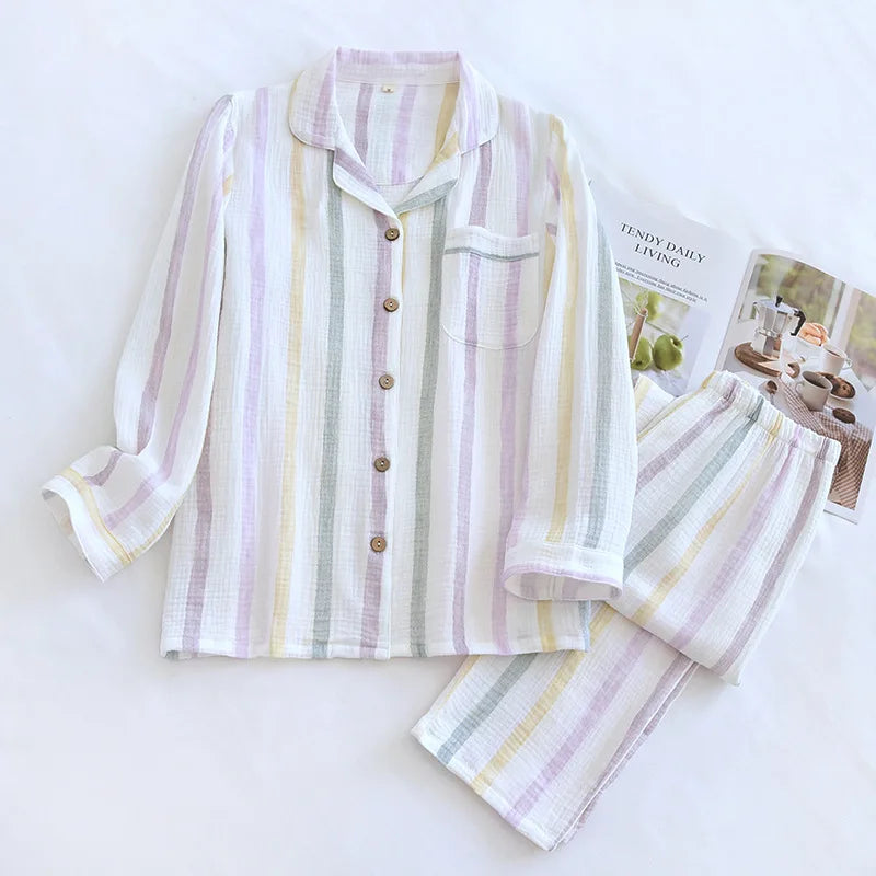 Relax in Style™️ – 100% Cotton Pajama Set for Ultimate Comfort 2025 Spring and Autumn