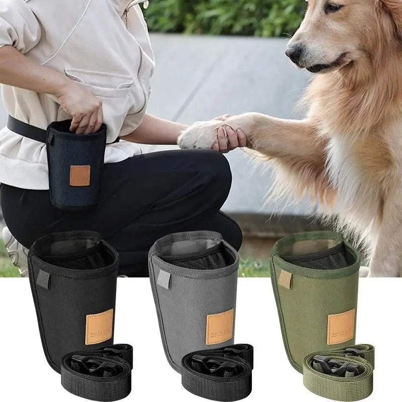 Portable™ Dog Treat Bag Puppy Training Treat Snack Bag Large Capacity Dog Training Snack Reward Waist Bag Pet Feed Pocket