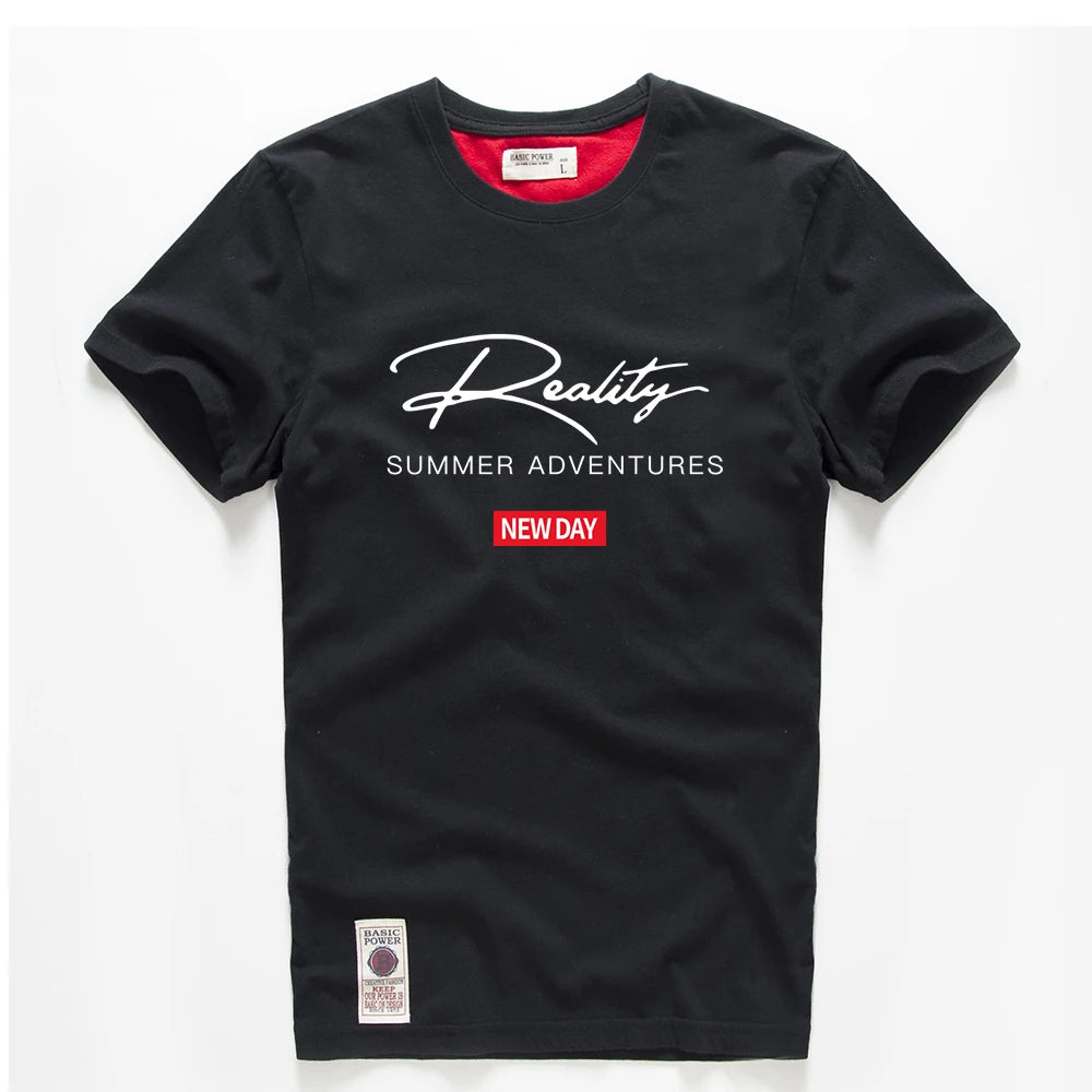 TEES ™️Men's T-shirt Cotton White Blue T Shirt Men Autumn Summer Causal O-neck Basic T-shirt Male High Quality Classical Tops Designer