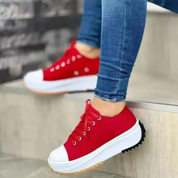 SIREN SHOES™ |2024 Women's Casual Shoes Used Year-Round, Canvas Solid Color, Low Top Perfect for Any Occasion