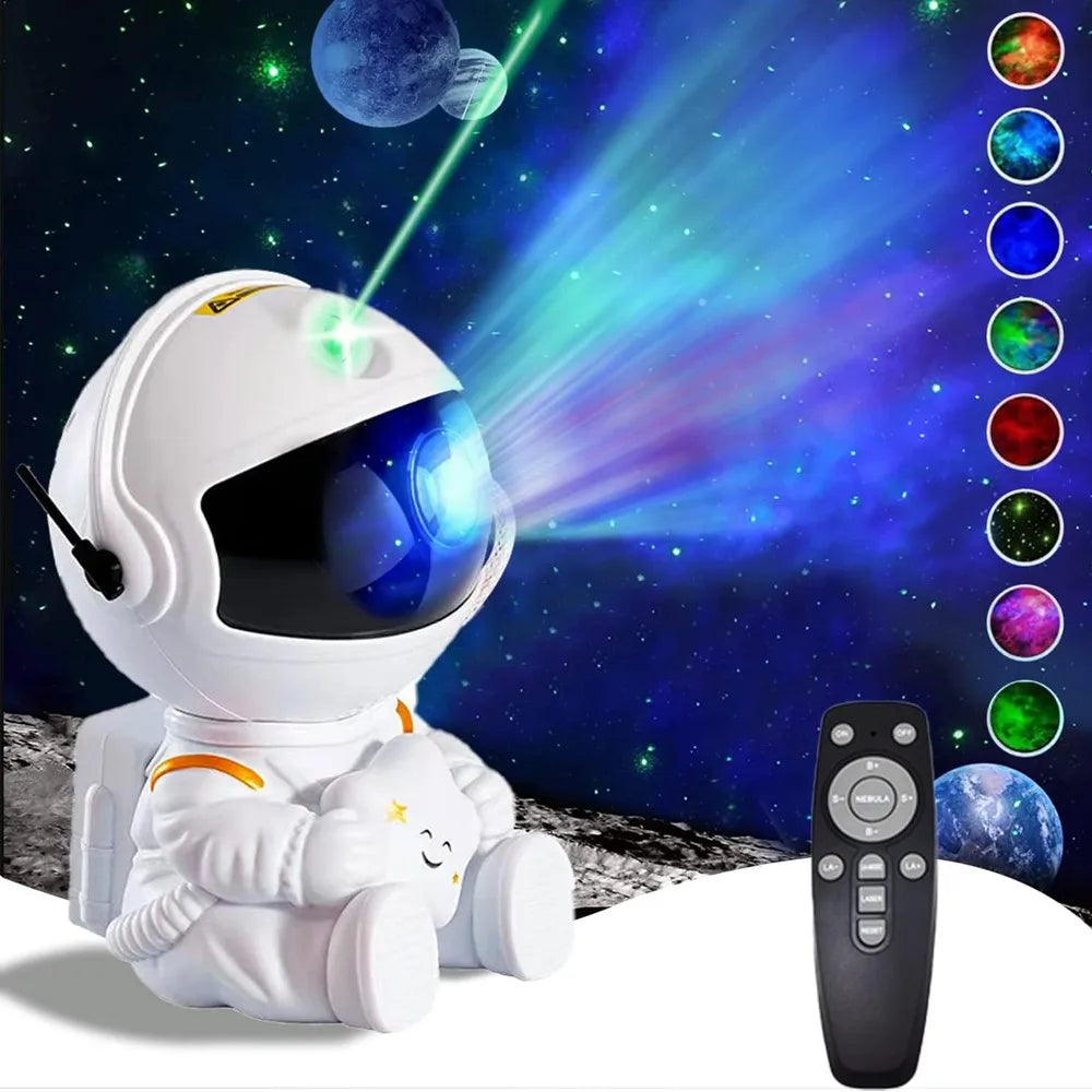 Shine™ Star Projector Galaxy Night Light Astronaut Space Projector Starry Nebula Ceiling LED Lamp for Bedroom Home Decorative kids gift