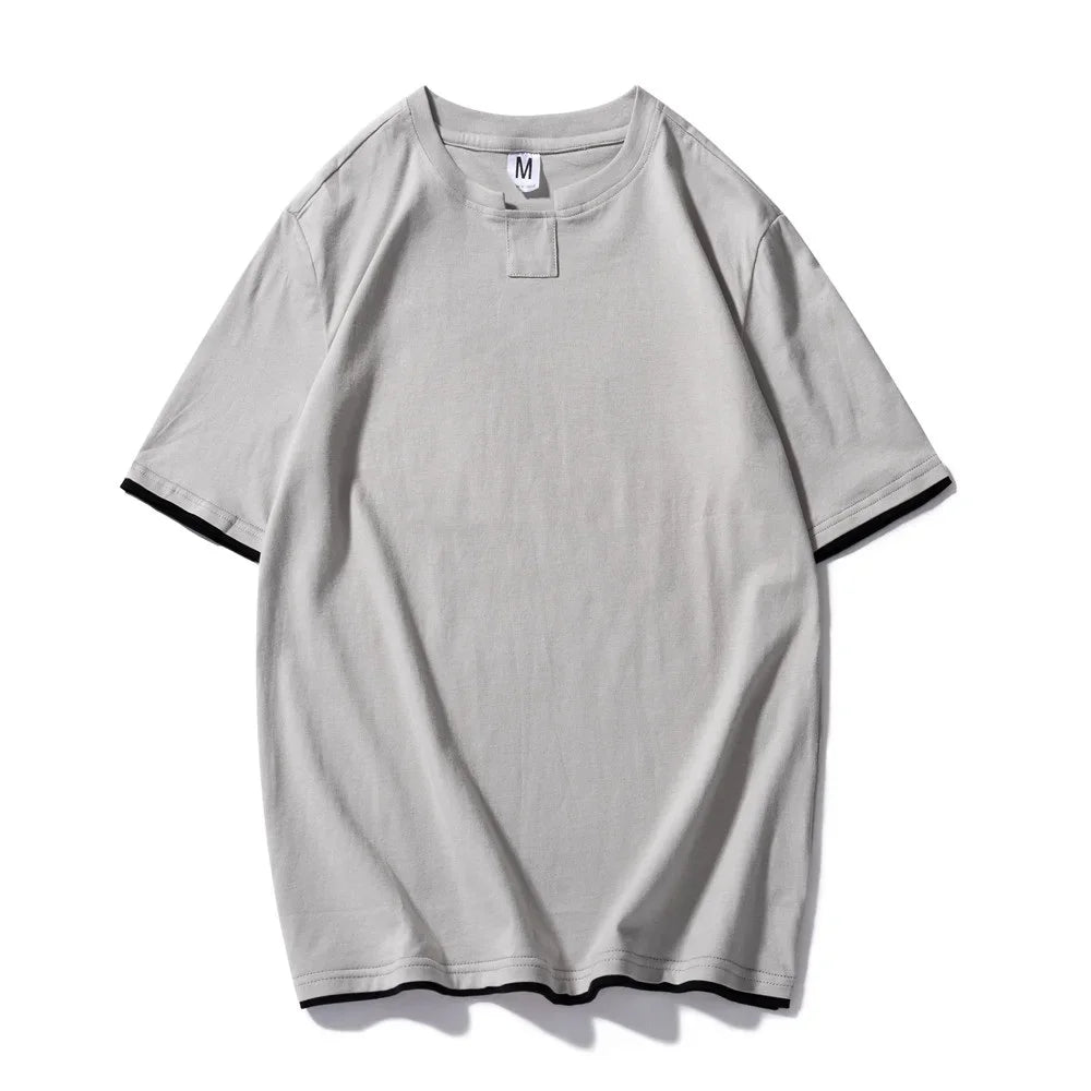 Cotton KB ™️️ New TSHIRT, short sleeve men solid t-shirt o-neck soft solid cotton breathable men t-shirt