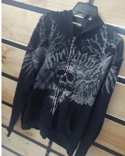 SKULLHAVEN™ | Dark Y2K Gothic American Retro Skull Print Zipper Hoodie – Unisex Autumn/Winter Streetwear Couple’s Hooded Coat