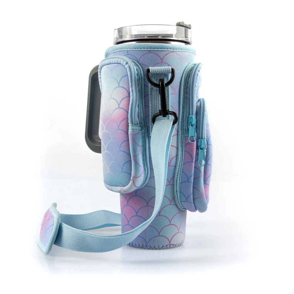 GUZZEL™ 30oz 40oz Insulated Water Bottle Cover for Stanley Cup with Pouch Adjustable Shoulder Strap Anti-fall Non-slip Washable Sleeve