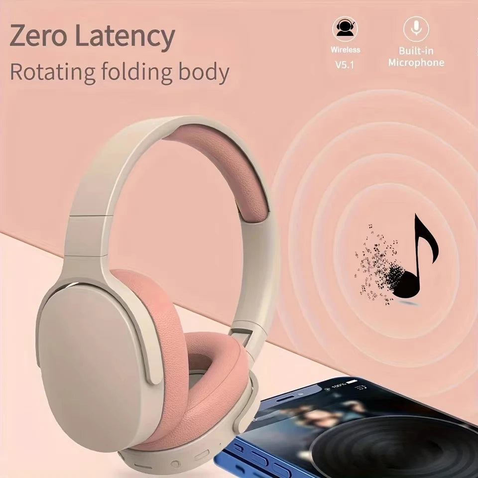 HEAR WE GO™ NEW Fashion Wireless Bluetooth Headphones Over Ear HIFI Stereo Headsets True Sports With Earphones TF/AUX Music Player with Mic, Good   charge quickly and charge last