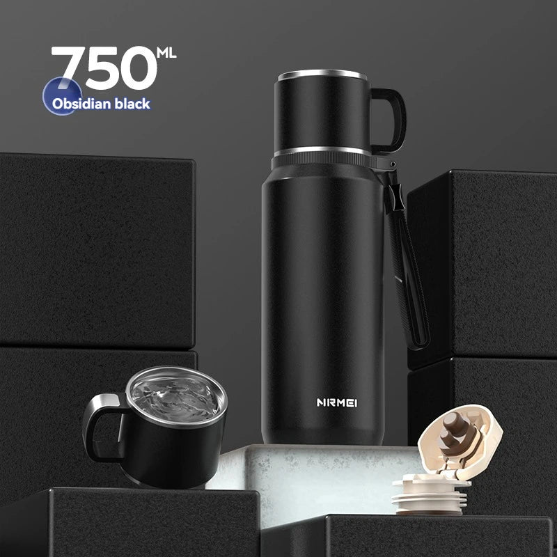 CUPGO™ |1.5L Thermos Water Bottle, Stainless Steel, Vacuum Flask, Perfect for Hot Coffee/Tea/Water, Heat Preservation Bottle, drinkware, Keeps Cold and Warm