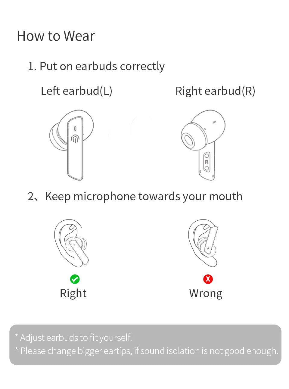 QCY™ HT05 ANC Wireless Earbuds 40dB Noise Cancelling Bluetooth 5.2 6-Mic ENC HD Call Transparency Mode TWS