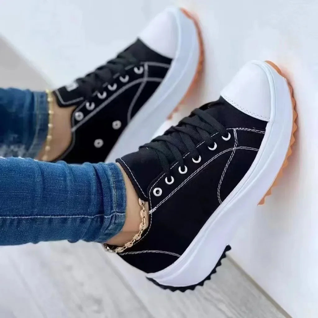 SIREN SHOES™ |2024 Women's Casual Shoes Used Year-Round, Canvas Solid Color, Low Top Perfect for Any Occasion