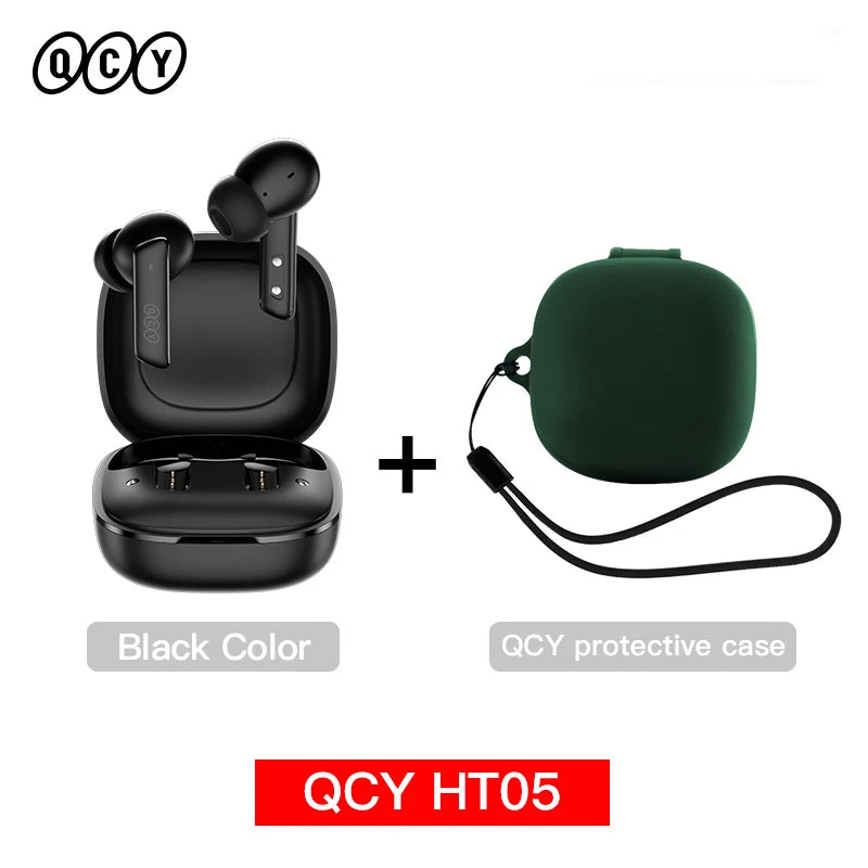 QCY™ HT05 ANC Wireless Earbuds 40dB Noise Cancelling Bluetooth 5.2 6-Mic ENC HD Call Transparency Mode TWS