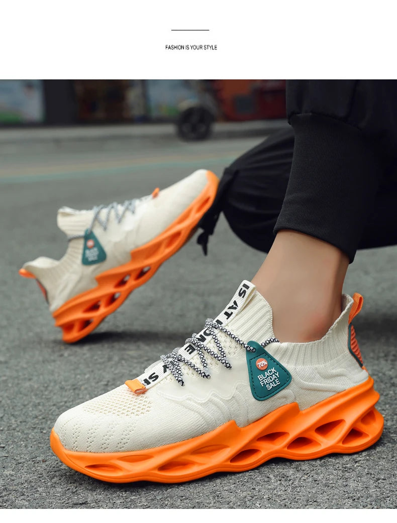 FOOTWEAR ™️Men's Sneakers Shoes for Men Autumn High Elastic Tenis Breathable Male Casual Sports Fitness Running Shoes Footwear