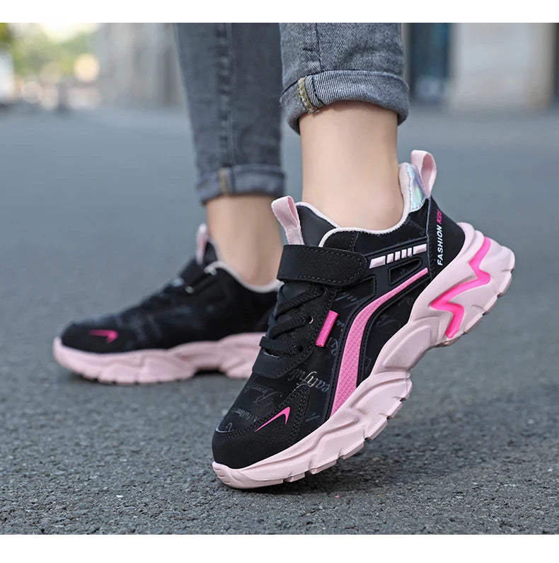 RIGHT STEPS™️ Kids Casual Boys/GIRLS Shoes Soft Sole Kids Shoes Non-Slip Sneakers Shoes Outdoor Student's Children Pink Girls Sport Walking Footwear