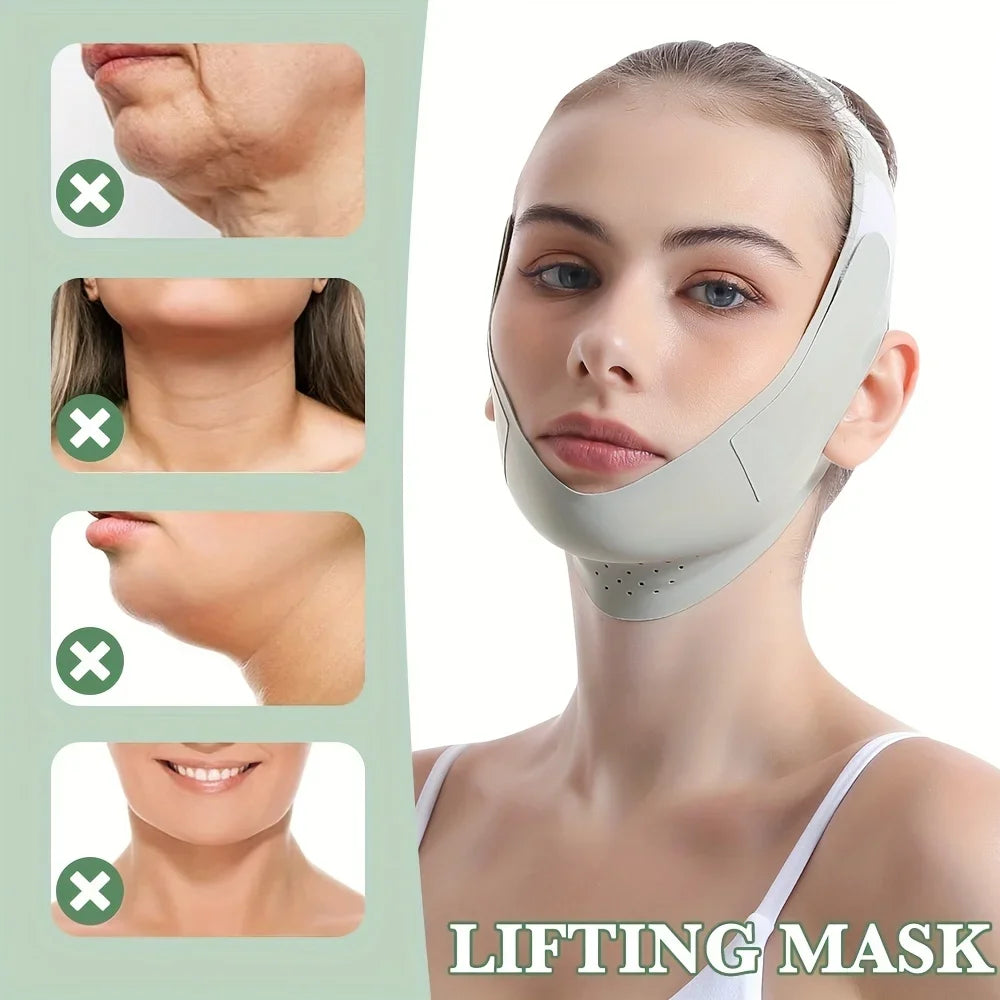 NEST ™️ Reusable Face Slimming Bandage V Line Face Shaper Women Chin Cheek Lift Up Belt Facial Massage Strap Face Skin Care Beauty Tools