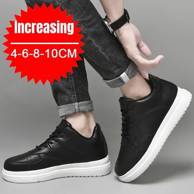 SHOIGHT™ | NEW Height Increasing Shoes for Men, 10cm, Invisible White Elevator Sneakers Perfect if You're Trying to Increase in Height