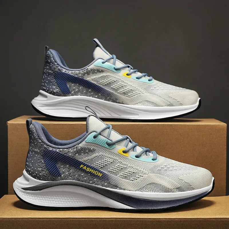 SHOOVI ™ Men's Casual Shoes Men's Fashionable All-Matching Sneakers Men's Shoes Flying Woven Breathable Mesh Cloth Shoes, Anti slip,