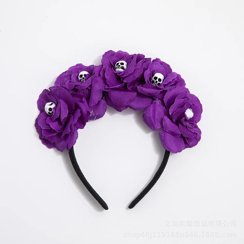 Halloween Flower Skull Hairband headbands