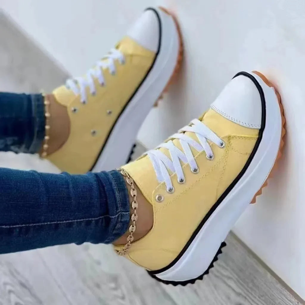 SIREN SHOES™ |2024 Women's Casual Shoes Used Year-Round, Canvas Solid Color, Low Top Perfect for Any Occasion