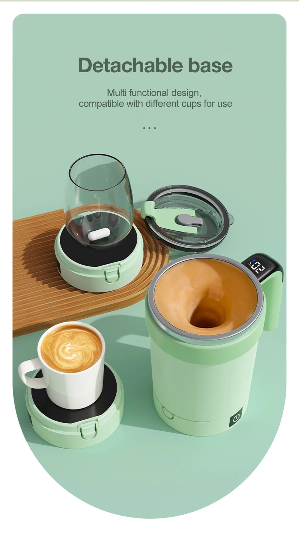 HUG IN A MUG™ |Automatic Stirring Cup, Rechargeable, Magnetic Mixer, Stainless Steel Coffee Mug