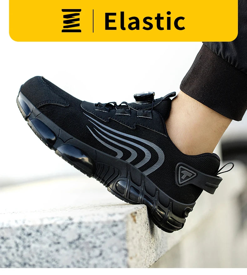IRONSTEP™ | Men’s Rotary Button Work Shoes – Steel Toe, Anti-Puncture, Lightweight Sport-Style Footwear
