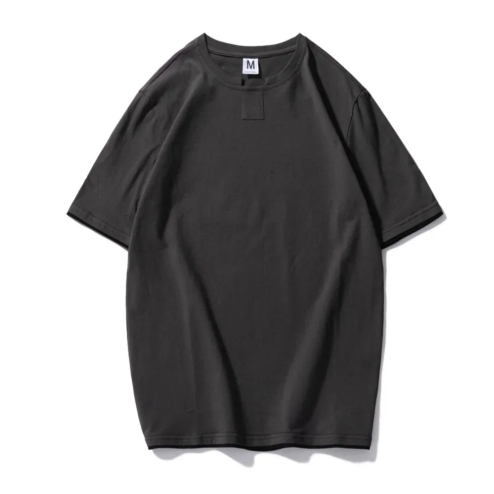 Cotton KB ™️️ New TSHIRT, short sleeve men solid t-shirt o-neck soft solid cotton breathable men t-shirt