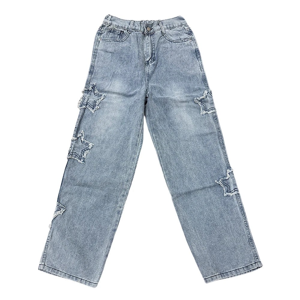 LOOSE AS A GOOSE™ |NEW Y2K Star Patchwork Jeans for Any Gender, Streetwear Y2K Style